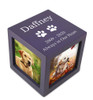 Pet Photo Cube Violet Cremation Urn - Extra Small