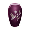 Hummingbird Flat Top Mother of Pearl Burgundy Urn
