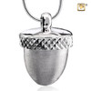 Pendant Acorn Rhodium Plated Two Tone