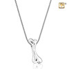 Pendant Dog Bone Rhodium Plated