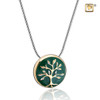 Pendant Tree of Life Enamel Gold Vermeil Two Tone