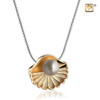 Pendant Sea Shell Pearl Gold Vermeil Two Tone