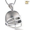 Pendant Football Helmet Rhodium Plated Two Tone
