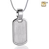 Pendant LoveTag Rhodium Plated Two Tone