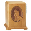 Sculpted Laser Carved Praying Hands Urn