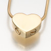 Gold Vermeil Double Chamber Slide Heart Pendant