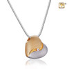 Heartfelt Sterling Silver Brushed Gold Vermeil Cremation Jewelry