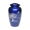 Exquisite Mother of Pearl Tree Blue Urn