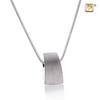 Tribute Brushed Sterling Silver Cremation Jewelry