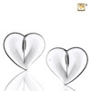 LoveHeart Earrings Sterling Silver Cremation Jewelry