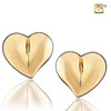 LoveHeart Gold Vermeil Earrings Sterling Silver Cremation Jewelry