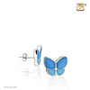 Wings of Hope Blue Butterfly Earrings Sterling Silver Cremation Jewelry
