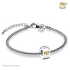 Glowing Heart Gold Vermeil Two Tone Cremation Bead