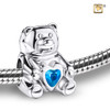 CuddleBear with Blue Crystal Cremation Bead