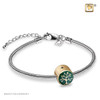 Tree of Life Enamel Gold Vermeil Two Tone Cremation Bead