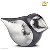 SoulBird Midnight & Hammered Silver Urn - Down