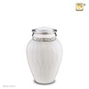 Blessing Pearl White & Silver Medium Urn