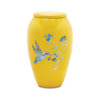 Hummingbird Mother of Pearl Yellow Urn