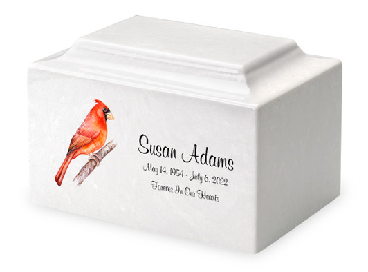Cardinal Full Side Cultured Marble Urn