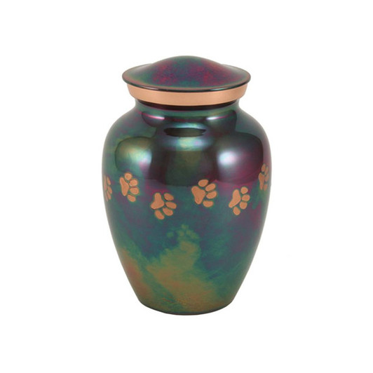 Classic Paw Raku Pet Urn - Small
