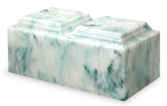 Companion Teal Cultured Marble Urn