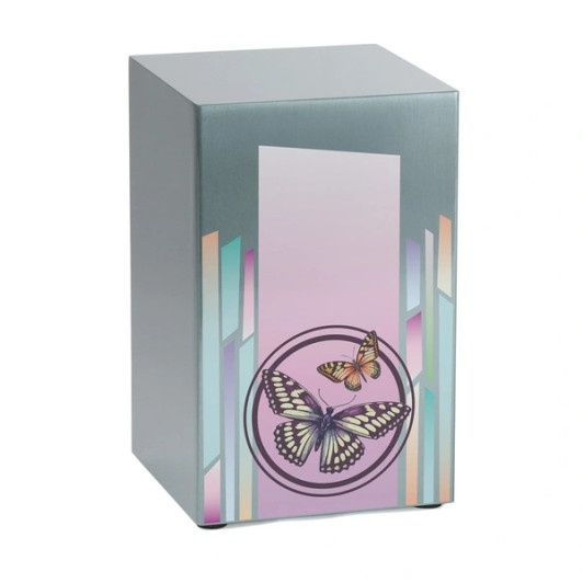 Life Canvas Butterflies Pewter Beaumont Cremation Urn