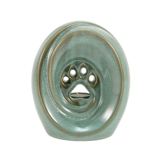 Tranquil Paw Rustic Teal Pet Cremation Urn