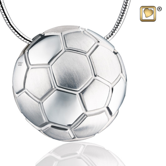 Pendant SoccerBall Rhodium Plated Two Tone