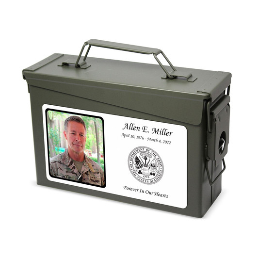 Small Photo Ammo Can Cremation Urn