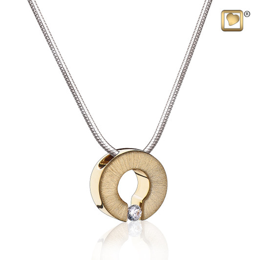 Omega Sterling Silver Cremation Jewelry - Gold Vermeil