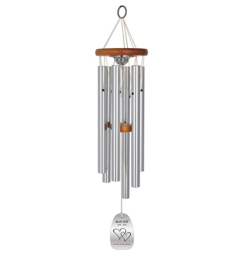 Two Hearts Memorial Wind Chime Cremation Urn