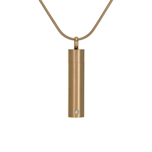Cylinder Rose Stainless Steel Cremation Jewelry