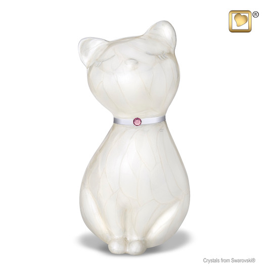 Princess Cat White Pet Urn
