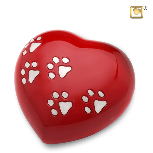 Heart LoveRed Paws Medium Pet Urn