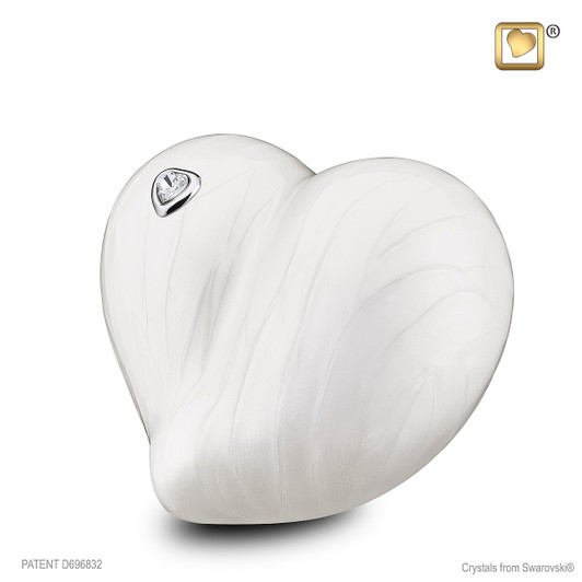 LoveHeart Pearl Blue Urn - Medium