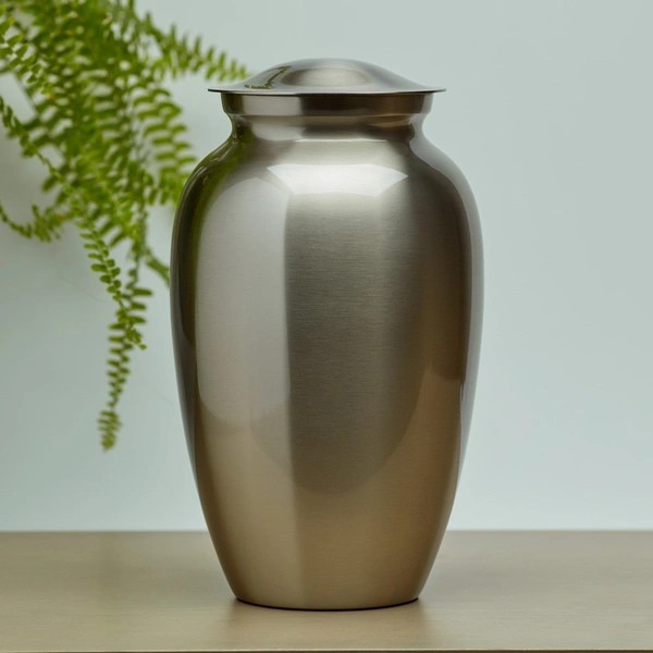 Classic Engraved Platinum Urn