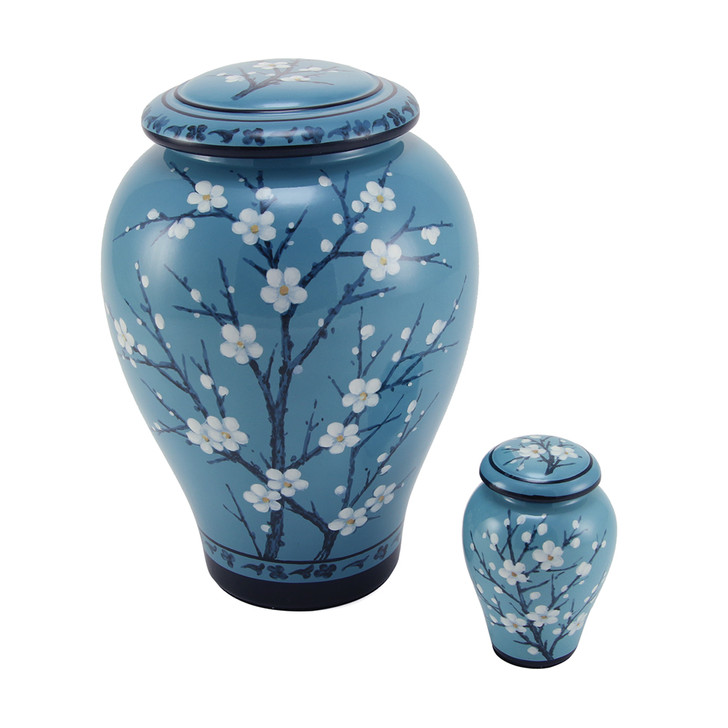 Plum Blossom Ceramic Urn