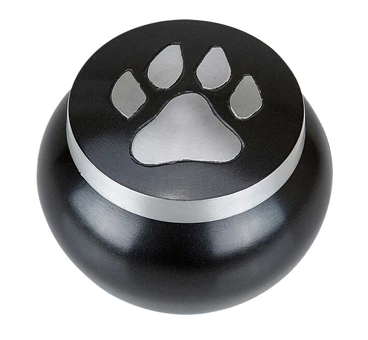 Aluminum Pawprint Jar Pet Cremation Urn - 4 Sizes