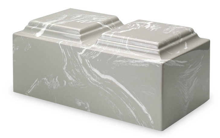 Companion Silver Gray Cultured Marble Urn