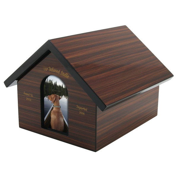 Pet House Brown Cremation Urn - Small