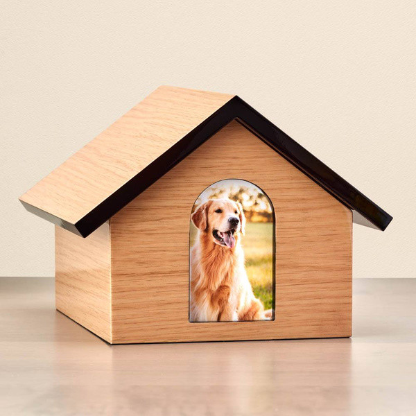 Pet House Tan Cremation Urn - Small