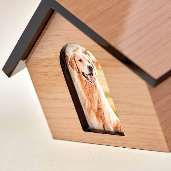 Pet House Tan Cremation Urn - Small