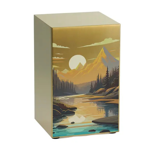 Life Canvas Mountain Landscape Bronze Beaumont Cremation Urn