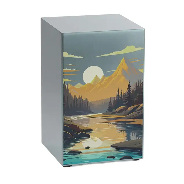Life Canvas Mountain Landscape Pewter Beaumont Cremation Urn