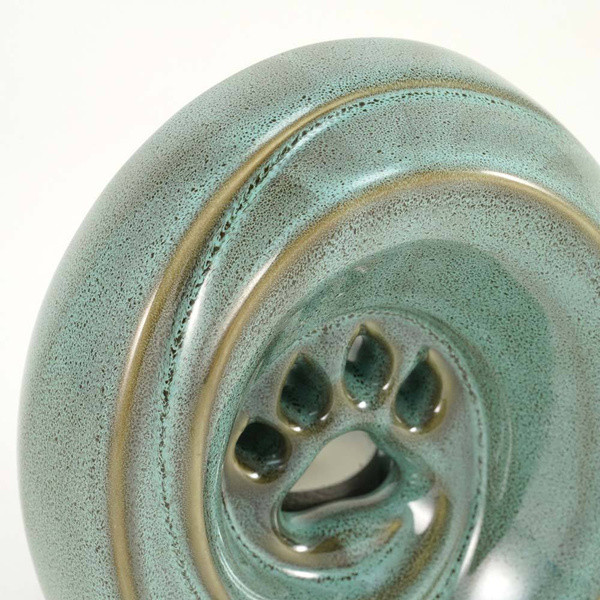 Tranquil Paw Rustic Teal Pet Cremation Urn