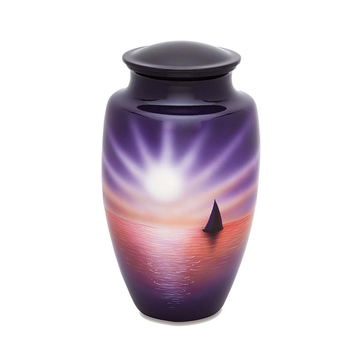 Sunset Hand Painted Urn