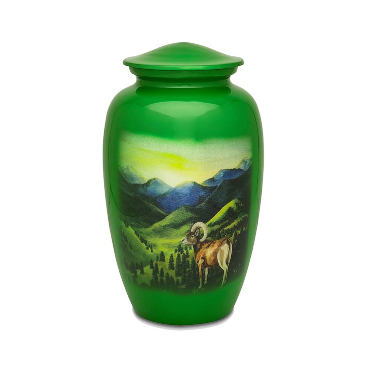 Bighorn Hand Painted Urn