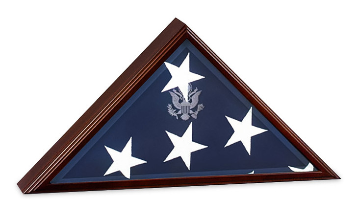 Presidential Flag Case with Laser Great Seal - Walnut
