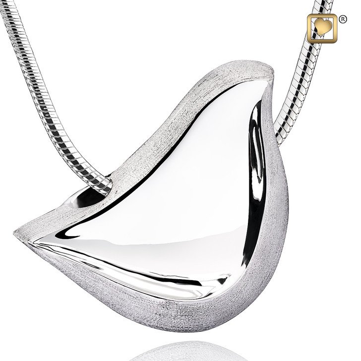 Pendant LoveBird Rhodium Plated Two Tone