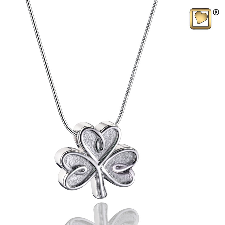 Pendant Celtic Shamrock Rhodium Plated Two Tone
